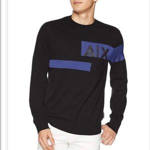 A|X Armani Exchange Color block  Pullover Sweater